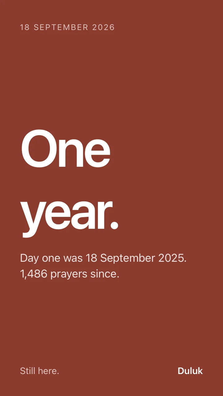 The One year card.