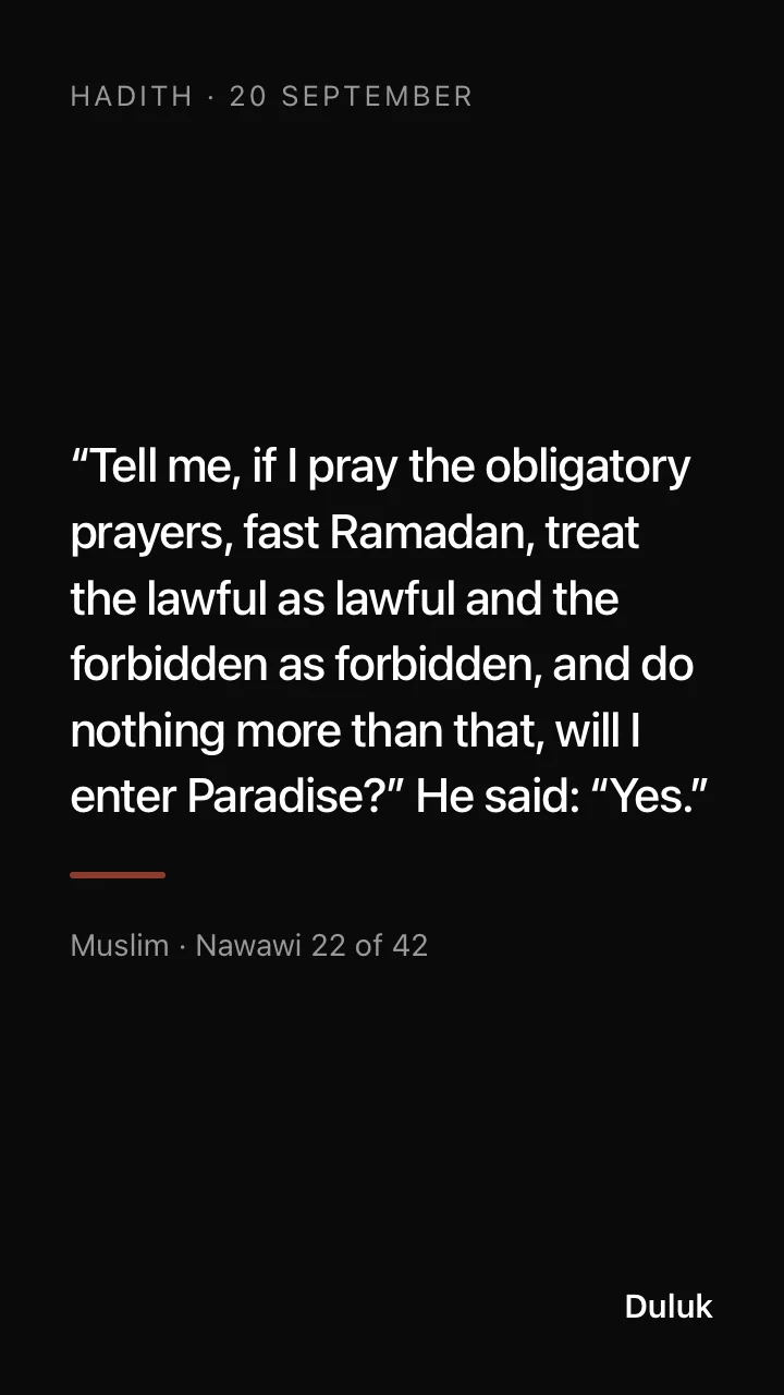 The Hadith card.